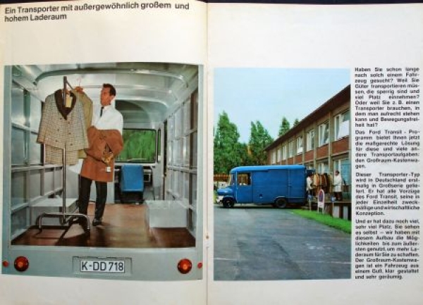 Ford Transit Großraum-Kastenwagen Modelprogram 1965 Carbrochure (2750)